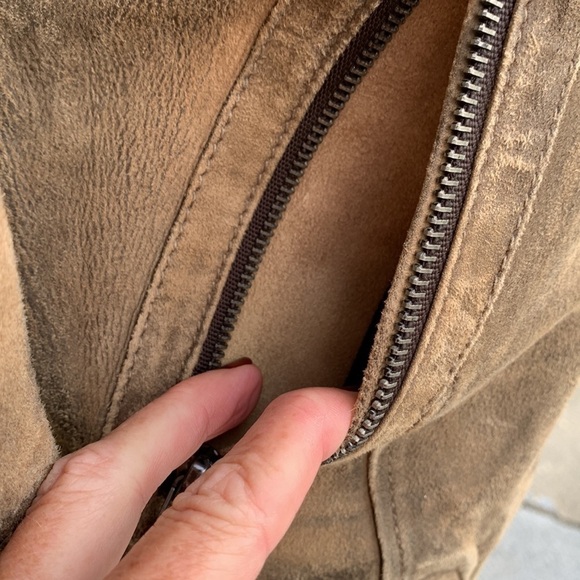 Buffalo OUTERWEAR by David Bitton Brown Distressed Nubuck Leather Jacket - Picture 6 of 16